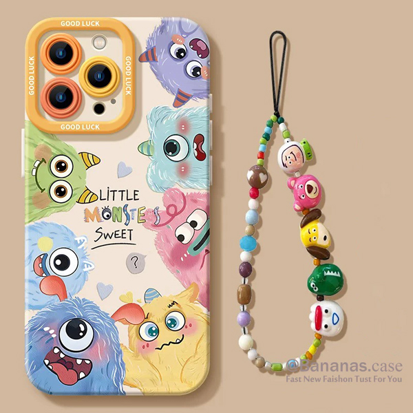 Case Monstro com Cordão – Capa Protetora Colorida para iPhone